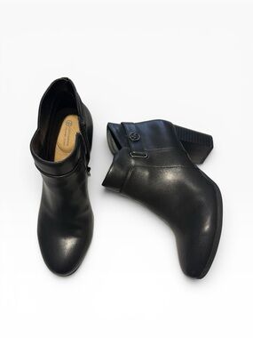 Giani Bernini Boots Women's 7 Black Ankle Boots Low Block Heel